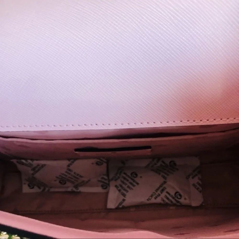 Kate Spade New York Saffiano Crossbody Bag with Chain Strap Blush Pink NWT